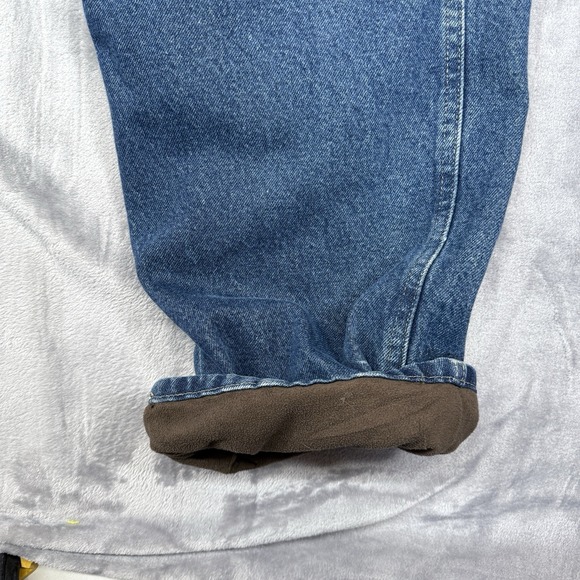 Cabelas Flannel Lined Jeans Men 48x30(46x28) Blue Wash Insulated Warm Workwear - Picture 12 of 12